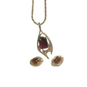 Sarah Coventry,  Molton Topaz 1963, Necklace, Twisted chain, Clips, Mid century